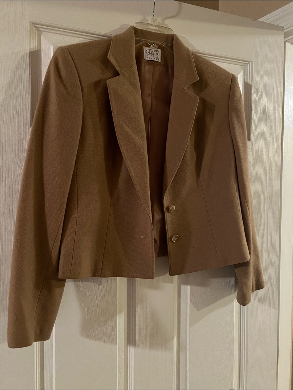 Koret Women's Cropped Blazer in Camel Brown